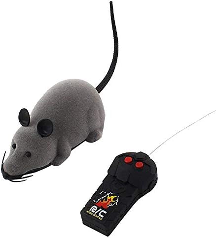 Coersd Remote Control Mouse RC Funny Wireless Electronic Remote Control Mouse Rat Pet Toy for Cats (A)
