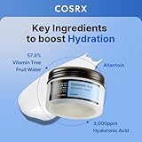 COSRX Hyaluronic Acid Moisturizing Cream, Long-lasting Hydration, Rich Moisturizer for Sensitive Skin 3.52 oz / 100g, Korean Skin Care, Animal Testing Free, Parabens Free
