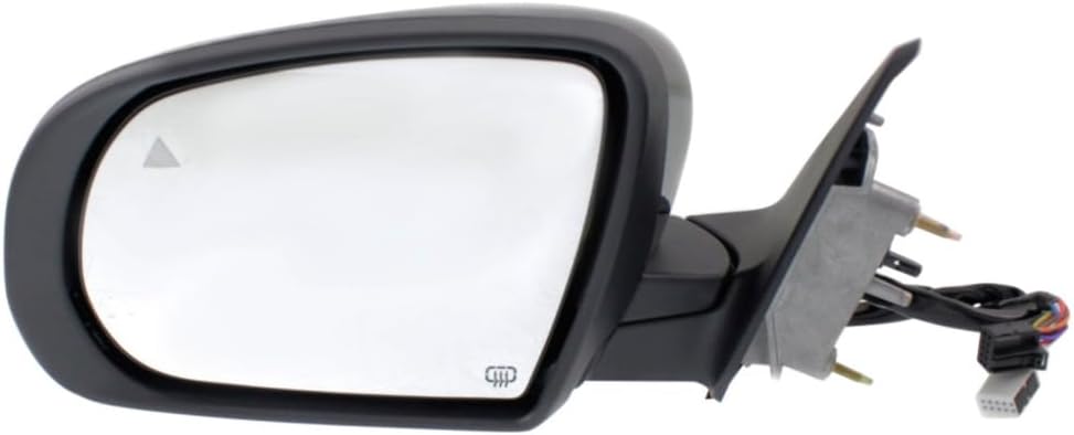 For Jeep Cherokee 2014 15 16 17 2018 Door Mirror Driver Side | Power Glass | Heated | Manual Folding | Paintable | With Signal Light | With Puddle Light | Replacement For CH1320428 | 1UV67TZZAD