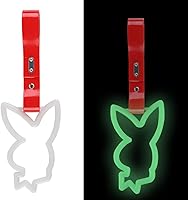 Vista 22 de Q1-TECH, JDM Tsurikawa Ring Japonés Subway Train Bus Car Handle en Forma de CONEJO Correa de Mano Anillos de Advertencia Parachoques Trasero