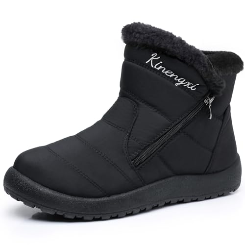 Kinengxi Bottes de Neige Femme Bottes Fourrure Doublure...