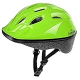 TurboSke Kid's Helmet, Children's Bike Helmet (Gloss Green)