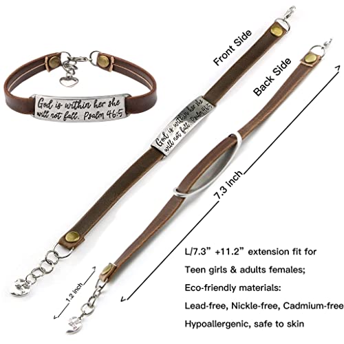 Joycuff Empowered Women Gifts For Easter Christian Bracelets With Charm Adjustable Size Engraved Bible Verse Message You Are Beautiful For You Are Fearfully And Wonderfully Made #TOP5