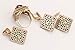 Turkish Handmade Jewelry Hurrem Square Shape Emerald and Round Cut Topaz 925 Sterling Silver Jewelry Set Earrings,Pendant and Ring Size Option