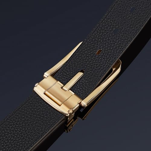 VANNANBA Designer Belts for Men,Leather Dress Casual Belt with Single Prong Buckle - Image 6