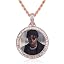 03 Baguette Circle(Rose Gold)+Rope Chain18 0232]