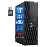 【整備済み品】デルデスクトップパソコンOptiPlex 3060SFFデスクトップパソコン高性能Corei3 8100デスクトップPC中古 パソコン デスクトップWindows11 64bit/MS O-ffice 2019搭載 初期設定済/WIFI/Bluetooth/DP/HDMI/USB3.0/180日保証 (メモリ8GB+SSD256GB)