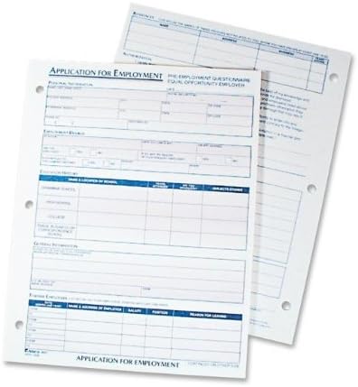 Amazon.com : Adams Double-Sided Employment Application Forms (9661 ...
