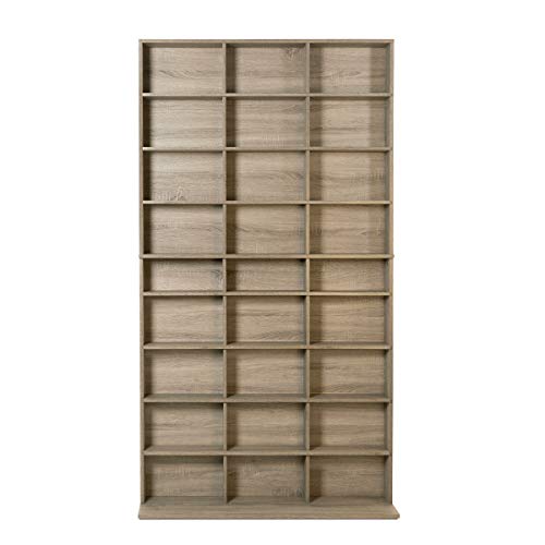 Atlantic 38408141 Elite Media Storage Cabinet New/Improved Large 837Cd/528Dvd/624Br Weathered Oak Pn38408141 thumb #6