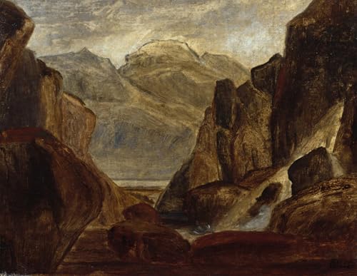 Paysage de fjord avec cascade toile pour décoration de bureau apaisante