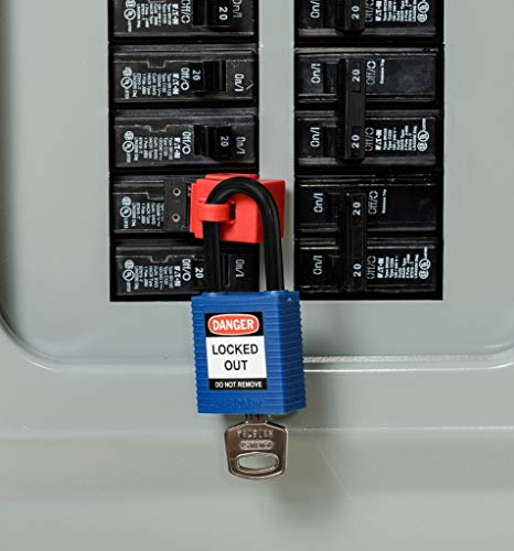 Image of Brady 123334 Lockout Padlock, Keyed Alike, 1 /4 inch, Blue