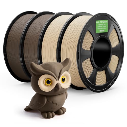 DEEPLEE PLA Plus 1.75mm Filament Beige/Brown 4kg Bundle