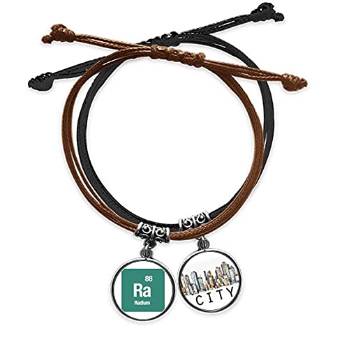 Bracelet cordon Radium science en cuir Sidi noir