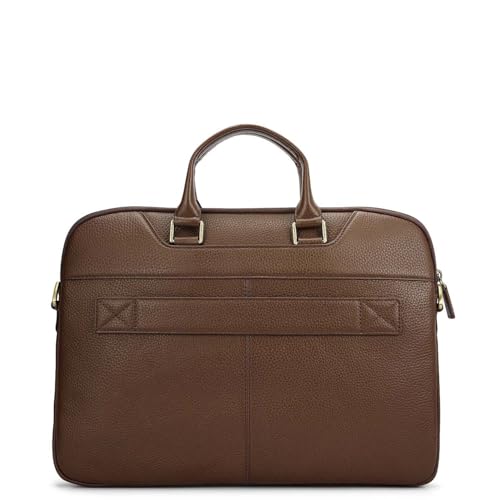 Image of Da Milano LeatherLaptop Bag for Men & Women | Laptop Messenger Bag | Fits Up To 15 inch Laptop | Ideal for Office Purpose (10018A)