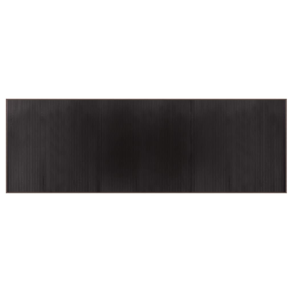 Tapis de salon en bambou marron foncé 100x300 cm antidérapant pour éviter les glissades
