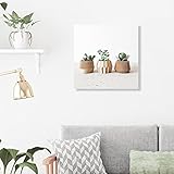 DISEÑO RELAJANTE: Su diseño de cactus otorga un sentimiento de relajación al sitio donde se cuelgue. Con este cuadro que podrás decorar a tu gusto.