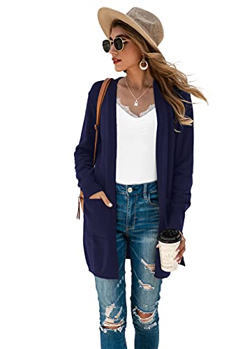 Image of TASAMO Cardigan Sweaters for Women Long Sleeve Open Front Casual Knit Fall Coat Oversized Soft Outwear with Pockets