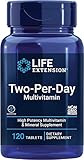 Life Extension, Multivitamin Two per Day, 120 Comprimidos, Probado en Laboratorio, Sin Gluten, Sin Soja, No GMO