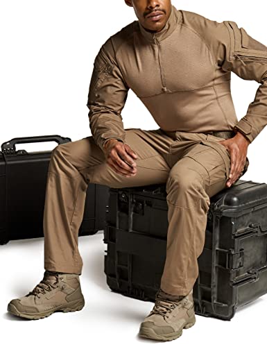 Image of CQR Men's Tactical Pants, Water Resistant Ripstop Cargo Pants, Lightweight EDC Work Hiking Pants, Outdoor Apparel