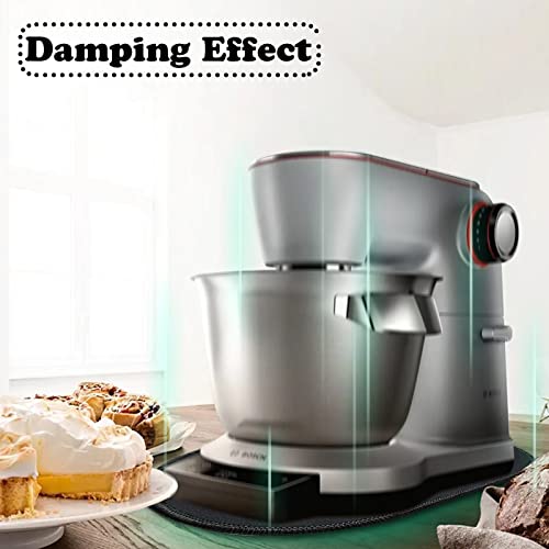 Mixer Mover Sliding Mats With Two Cord Organizers, 2 Pack Kitchen Appliance Slide Mats Compatible With Kitchenaid 6.5-8 Qt Bowl Lift, Mixer Parts Accessories (Black Edge) #TOP4