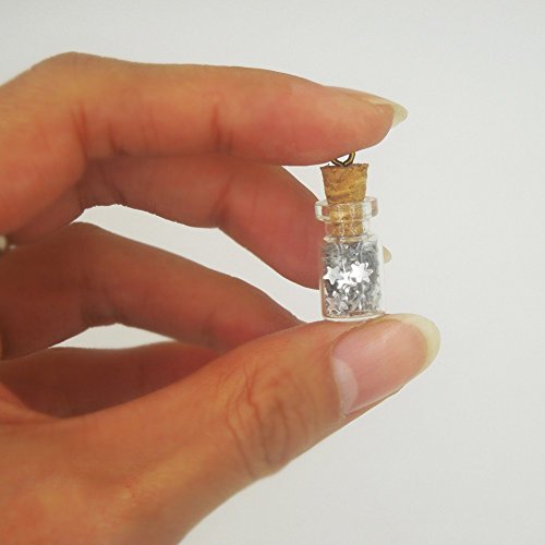 Lefv™ Mini Cork Top Glass Bottle Vial Charm Kit 3/4 Inch - 25Pcs 0.5Ml Clear Bottles With Corks & 25Pcs Eye Screws - Miniature Empty Sample Jars Message Bottle Small Tiny Size #TOP6