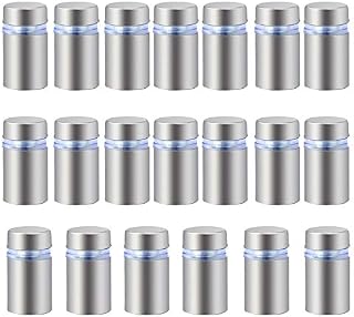 HSEAMALL 20PCS Stainless Steel Wall Standoffs Advertising Screw Glass Sign Standoff Nails Screw for Sign Displays