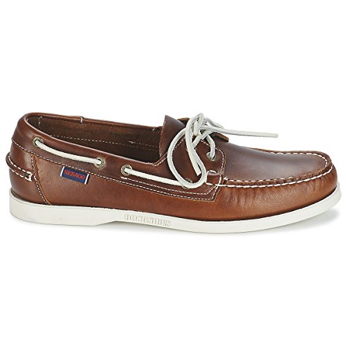 Image of Sebago Men's Docksides Portland Waxed Boat Shoes, Brown (Brown 900), 8.5 UK (43 EU)