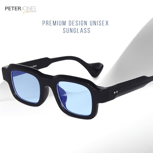 Image of Peter Jones Lenses Unisex Broad Frame Square UV /UB Protected Non-Polarized Sunglasses Medium (3809)