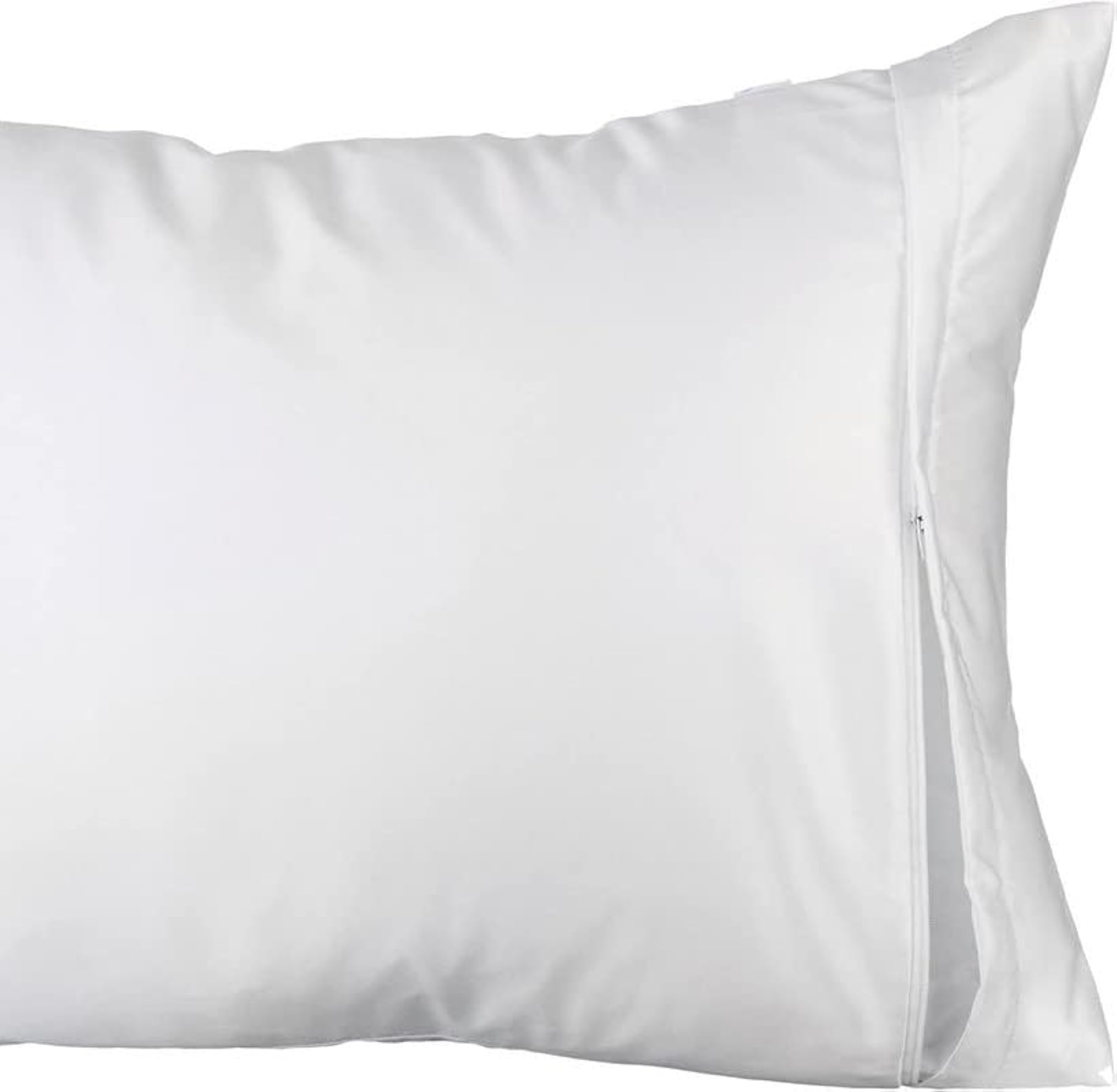 Oxford Pillow Cover Set of 2 Cotton with Zipper Closure