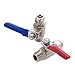 Ball Valve Hot And Cold Water Stop 1/4'' BSP Male Thread to 1/4'' 3/8'' PE Pipe Metal Ball Valve Inlet Control Switch for RO Water Filter Purifier Fitting Parts (Color : A)