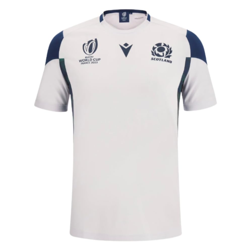 Macron Scotland RWC 2023 Rugby Training T-Shirt - White