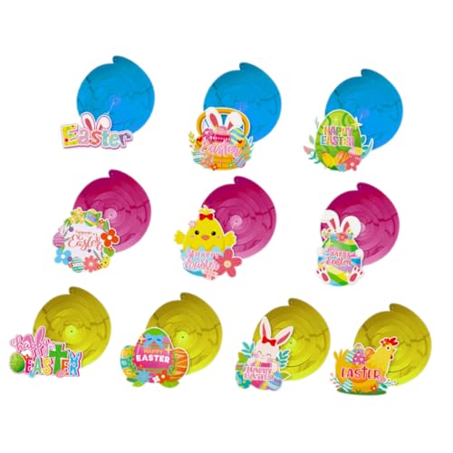 FUNOMOCYA Spiralanhänger Mit Ostermotiven Hängende Osterornamente Lebendige Dekorationen Zum Aufhängen