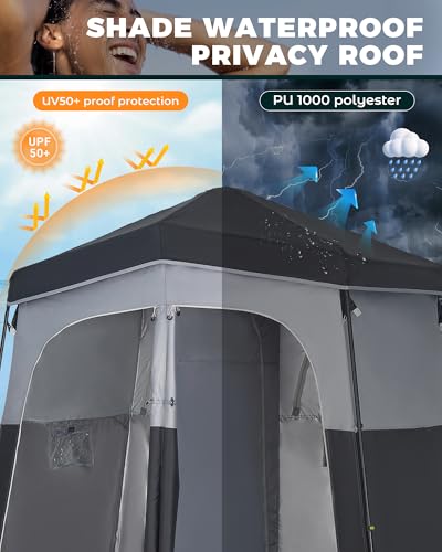 KingCamp Instant 2-Room Shower Tent