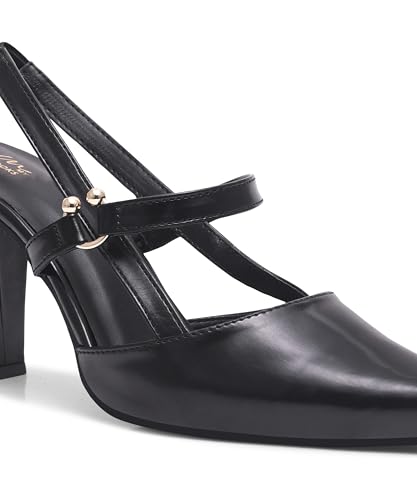 Image of JM LOOKS Slingback Pumps Elegant Dressy Heels for Women Closed Toe Pointy High Heels Wedding Bride Prom Party Evening Shoes
