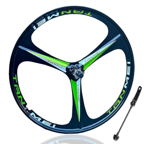 ZCXBHD 26" ܂肽ݎ]ԗp }OlVE BMX zC[Zbg 3{X|[N s[X\ ]ԃfBXNu[LΉ 100/135mm nu 6-9[^[(Black-Green,Rear)