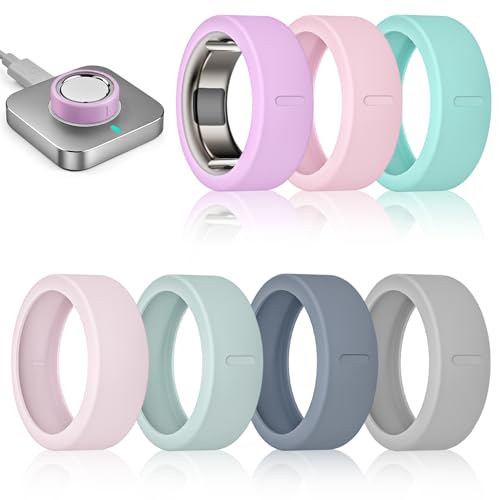 �����O�J�o�[ 7�p�b�N Oura Ring Gen 4/4 �Z���~�b�N/Oura Gen 3�J�o�[�ɑΉ� ���h�~ �L�k�� �V���R�� �X�}�[�g�����O�v���e�N�^�[�P�[�X RingConn Gen 3/Gen 2/Gen 2 Air/Ultrahuman �W��