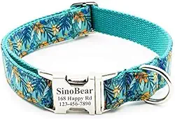 Coleira de cachorro com fivela de metal vermelha