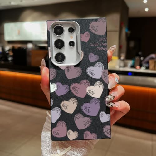 Coque Samsung S22 en cuir noir et TPU souple antichoc