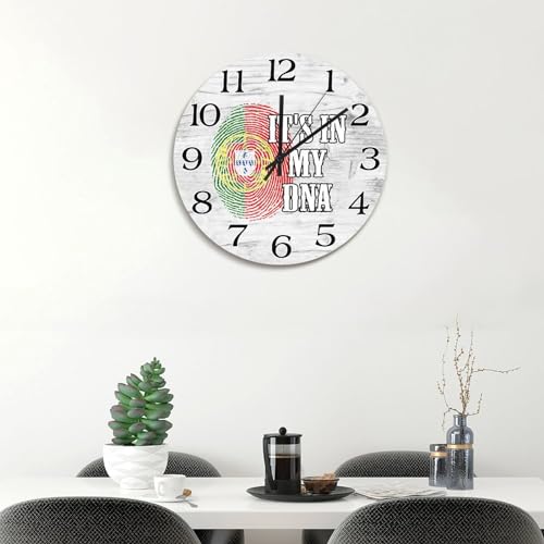 Horloge murale drapeau du Portugal de 30,5 cm pour salon
