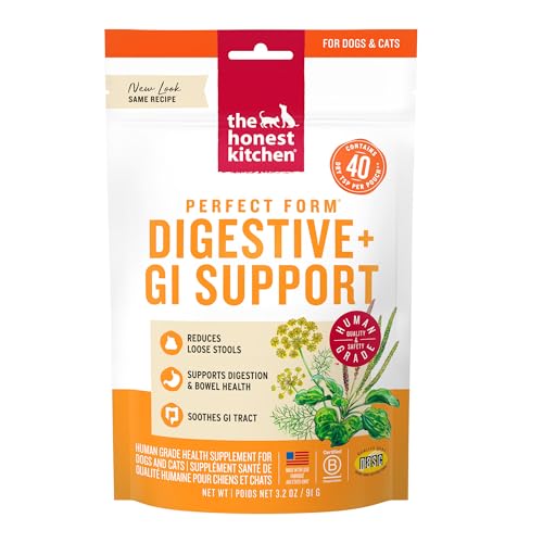 The Honest Kitchen Human Grade Perfect Form Herbal Digestive Supplement for Dogs & Cats, 3.2 Ounces