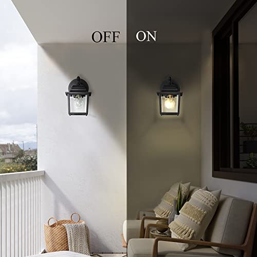 Cottage Life Outdoor Light Wall Mount 2 Pack Black Outdoor Wall Lights Exterior Light Fixtures Porch & Patio Lights Aluminum Outdoor Wall Light Fixture For Garage #TOP5