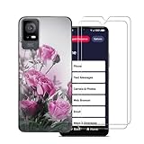 Tznzxm Case for Jitterbug Smart4, Jitterbug Smart4 Phone Case, Rose Flower Painting Design Flexible Soft TPU Scratch Resistant Non-Slip Protective Bumper Slim Case for Lively Jitterbug Smart4