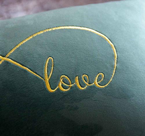 Favdec Embroidered Infinity Love Decorative Throw Pillow Cover, Lumbar Love Pillow Cover 12 Inches X 20 Inches Cover Only #TOP2