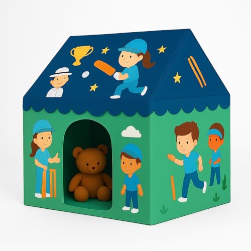Image of Shree Incorporation Play House for Kids Jumbo Size Extremely Light Weight, Waterproof Kids Play Tent House for Girls Boys | Water Repellent Big Size (Cricket Style Theme Y)