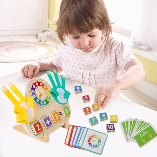 Drewniana zabawka matematyczna do nauki liczenia dla dzieci, drewniana zabawka do liczenia matematyki, zabawka dla dzieci od 3, 4, 5 lat, zabawka edukacyjna dla dzieci, zabawka edukacyjna z drewna