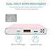 Portable Charger 10000mAh Power Bank External Battery Backup Pack BENANNA Slim Compatible iPhone X XS XR Max 8 7 6 5 Plus iPad Android Cell Phone Galaxy Note LG Gopro - Rose Gold Pink