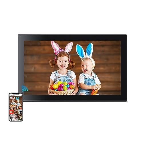 Frameo Digital Picture Frame with 1080P IPS Touch Screen HD Disply,21.5 Inch Large Digital Photo Frame, 32GB WiFi Frame with Swivel Mount,Send Photos Instantly from Anywhere with via App