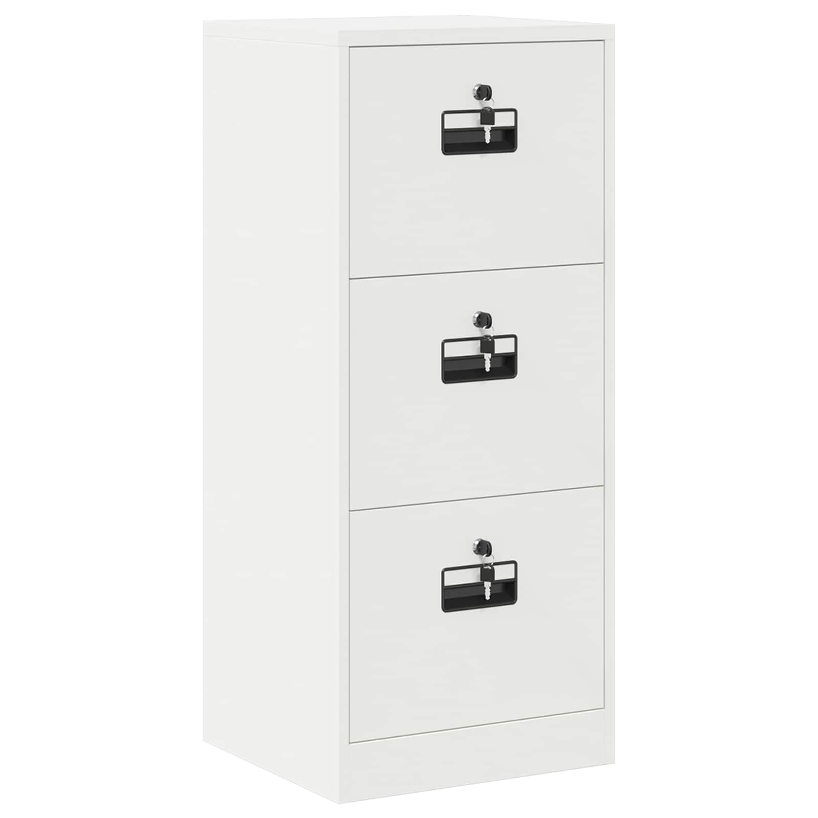 Armadietto per ufficio 44 x 50 x 106,5 cm, in robusto acciaio laminato a freddo, con serrature a cilindro e pratici ripiani estraibili per professionisti