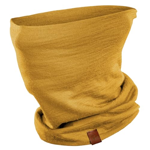 menique Schlauchschal 100% Merino Wolle Loop Schal Damen Atmungsaktives Multifunktionstuch und Halswärmer Winter Halstuch Damen für Motorrad Arbeit Laufen Ski-Maske (Power Mango)
