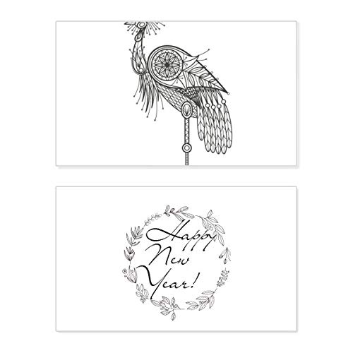 Tarjeta de Año Nuevo Bird Brave Beauty Feather para transmitir mensajes de valor y afecto